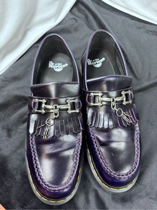 Rare Retired DR. MARTENS Adrian Snaffle Bone Charm Tassel Loafers Men’s Sz 12 main image 6